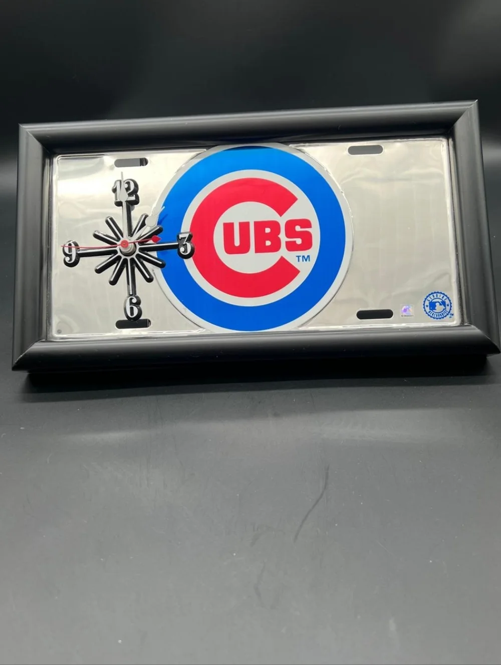Vintage Chicago Cubs MLB License Plate Wall Clock